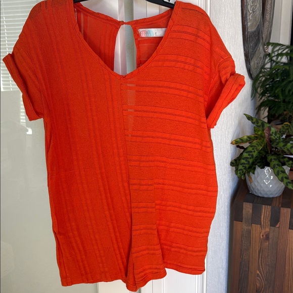 Free People FP Beach Belmont Romper Orange Size XS - Picture 5 of 9